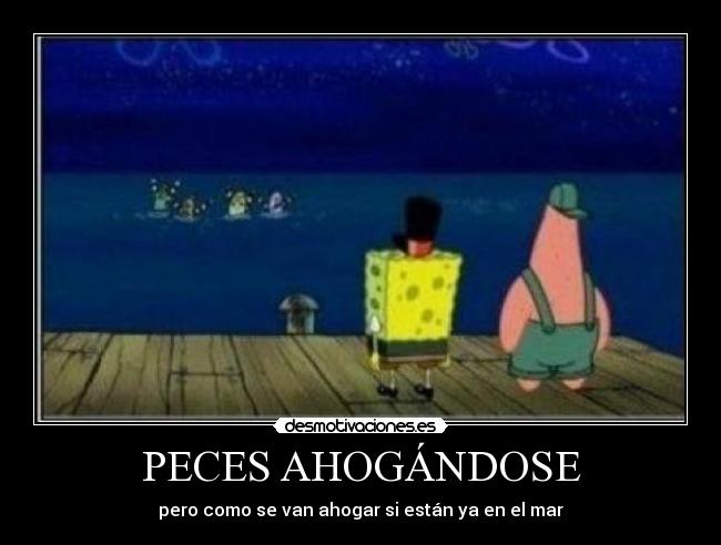 PECES AHOGÁNDOSE - pero como se van ahogar si están ya en el mar