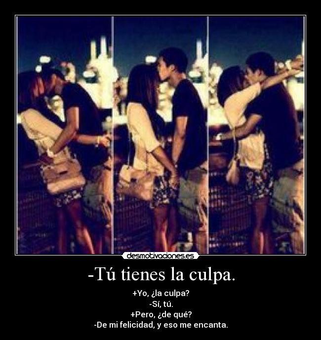 -Tú tienes la culpa. - 