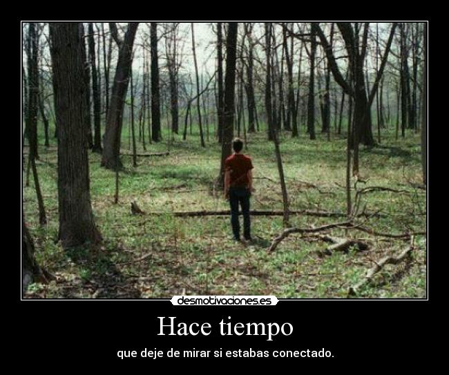 Hace tiempo - que deje de mirar si estabas conectado.