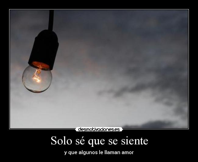 Solo sé que se siente -