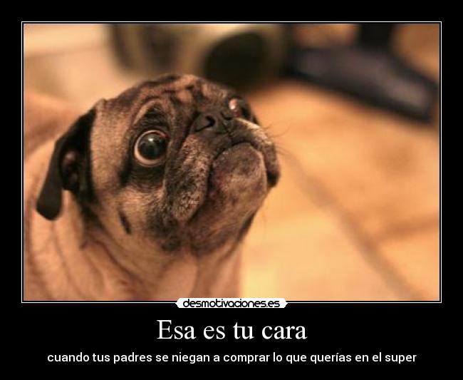 Esa es tu cara - cuando tus padres se niegan a comprar lo que querías en el super