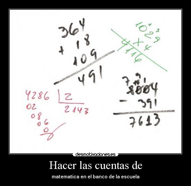 carteles cuentas desmotivaciones