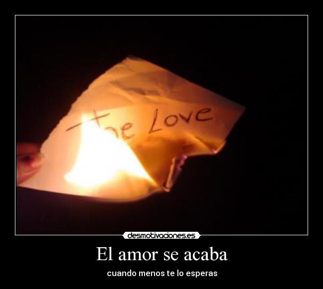 El amor se acaba -