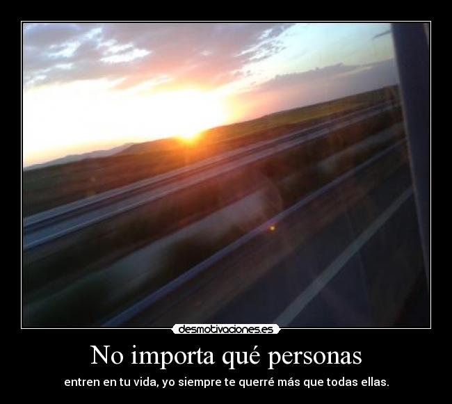 No importa qué personas -
