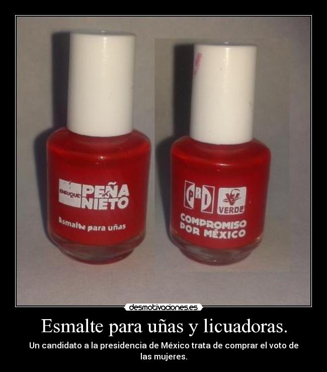 Esmalte para uñas y licuadoras. -