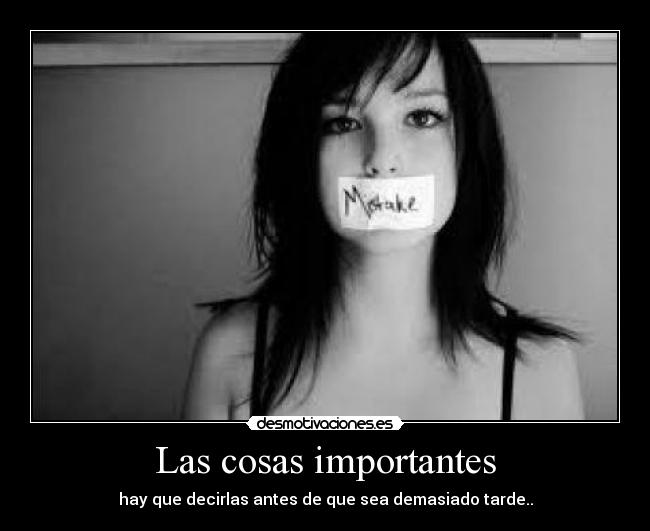 Las cosas importantes -