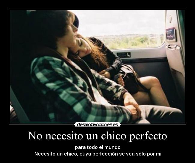 No necesito un chico perfecto -