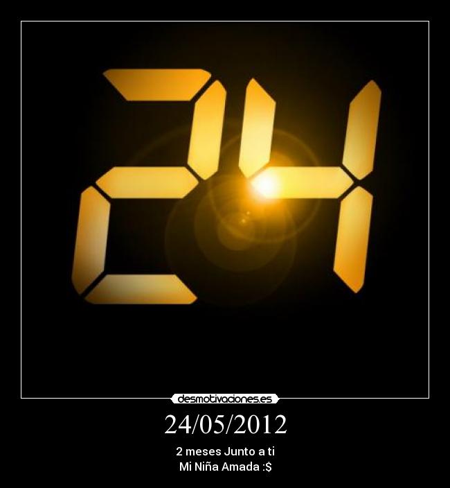 24/05/2012 - 2 meses Junto a ti
Mi Niña Amada :$