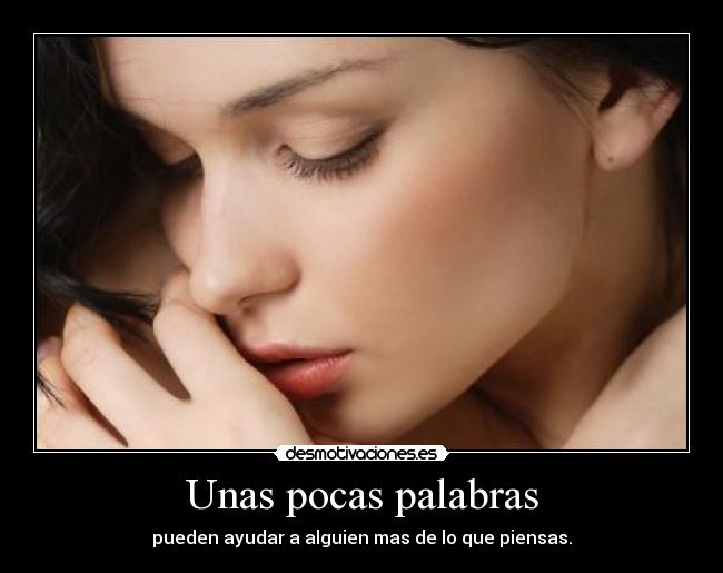 Unas pocas palabras -