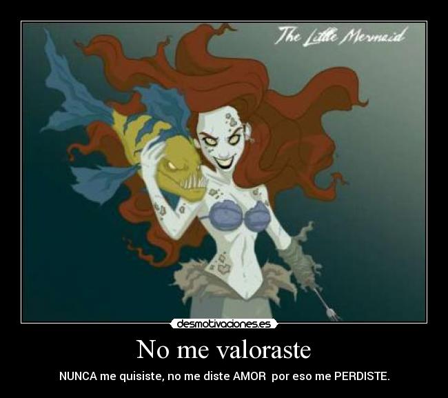 No me valoraste - NUNCA me quisiste, no me diste AMOR por eso me PERDISTE.