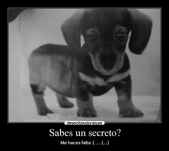 Sabes un secreto? - Me haces falta :( ......(....)