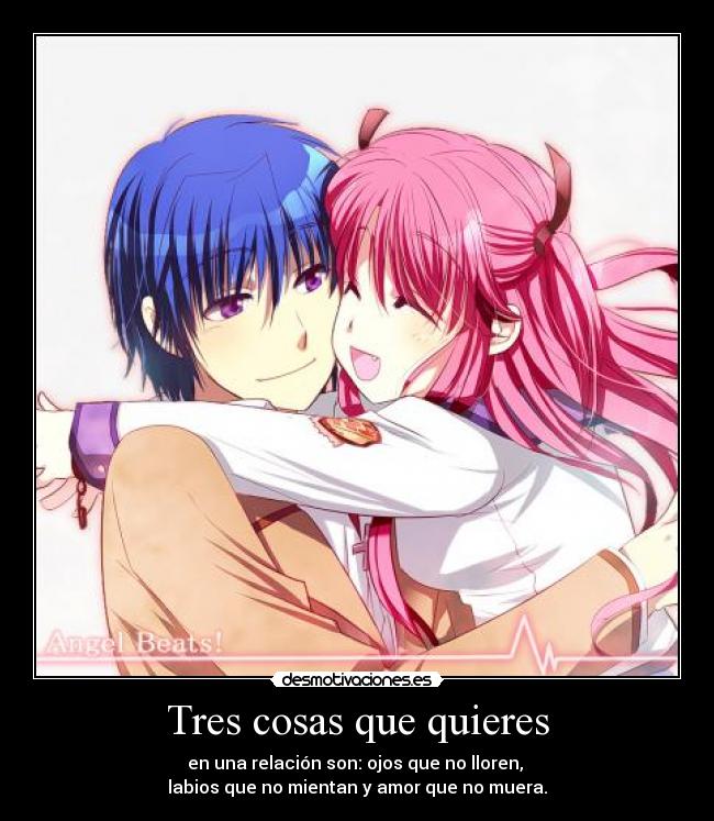 carteles hinata yui tres cosas que quieres una relacion desmotivaciones