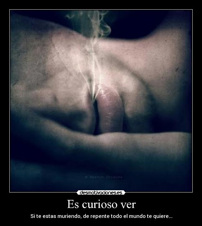 Es curioso ver - Si te estas muriendo, de repente todo el mundo te quiere...