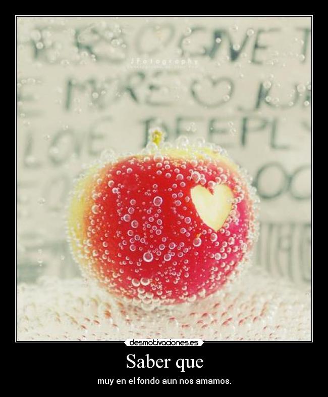 Saber que -