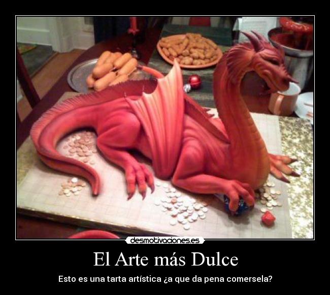 El Arte más Dulce - Esto es una tarta artística ¿a que da pena comersela?