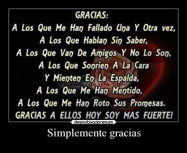 Simplemente gracias -