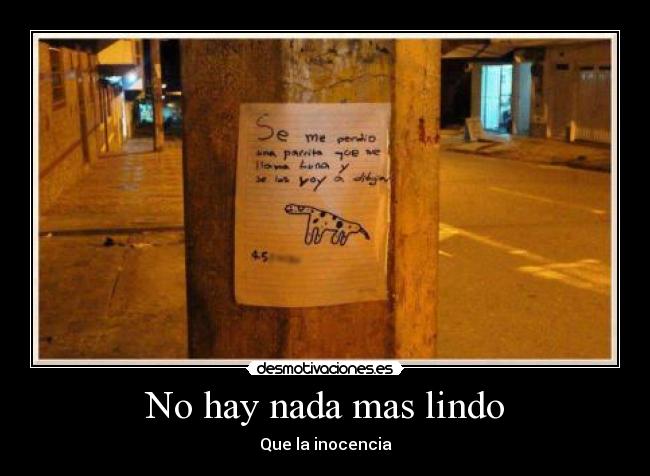 No hay nada mas lindo - Que la inocencia