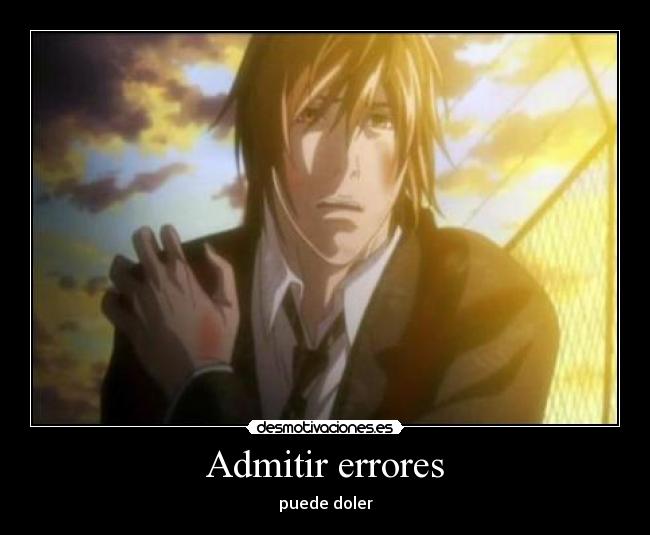 Admitir errores - puede doler