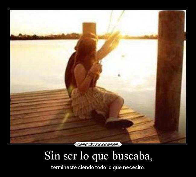 Sin ser lo que buscaba, - 