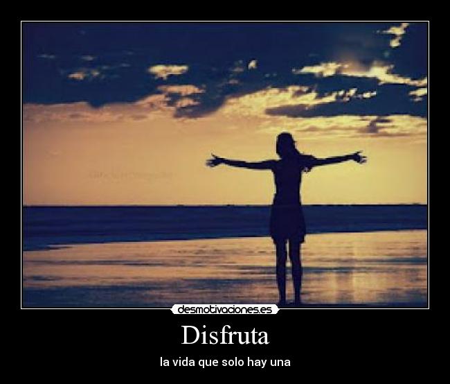 Disfruta - la vida que solo hay una