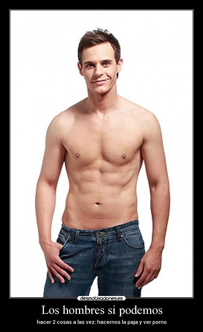 Los hombres si podemos - hacer 2 cosas a las vez: hacernos la paja y ver porno
