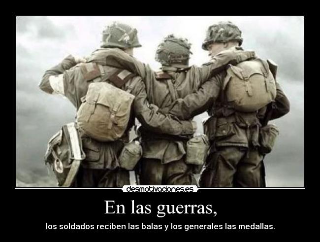 En las guerras, - 