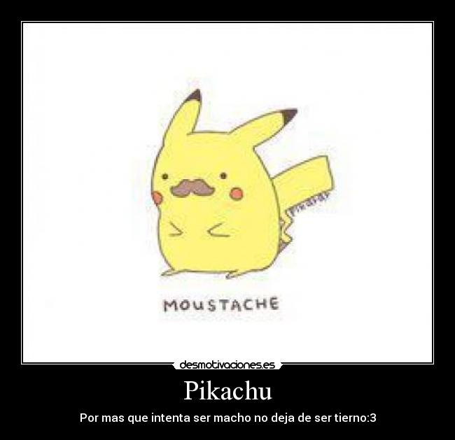Pikachu - Por mas que intenta ser macho no deja de ser tierno:3
