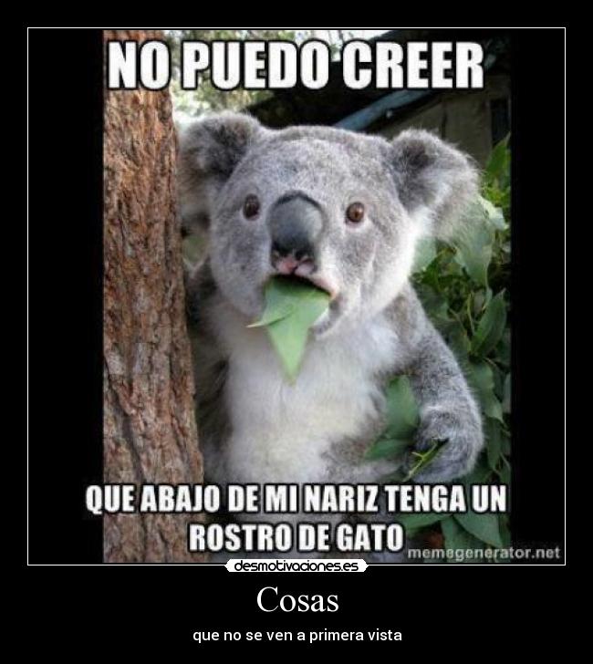 Cosas - que no se ven a primera vista