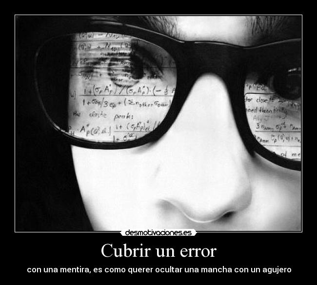 Cubrir un error -