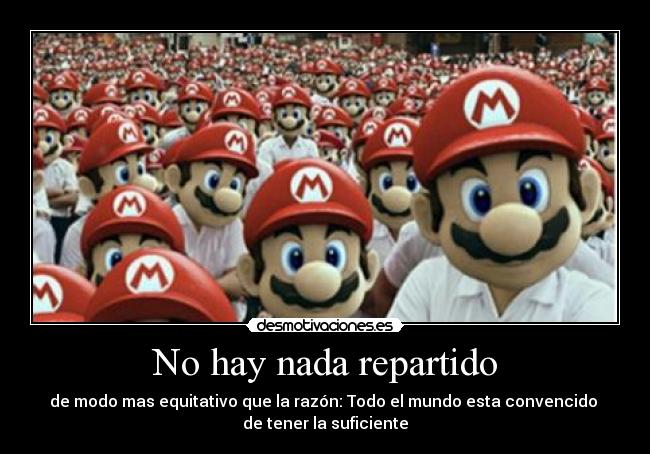 No hay nada repartido -