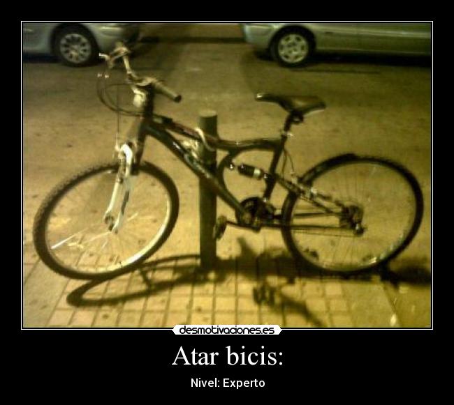 Atar bicis: - Nivel: Experto