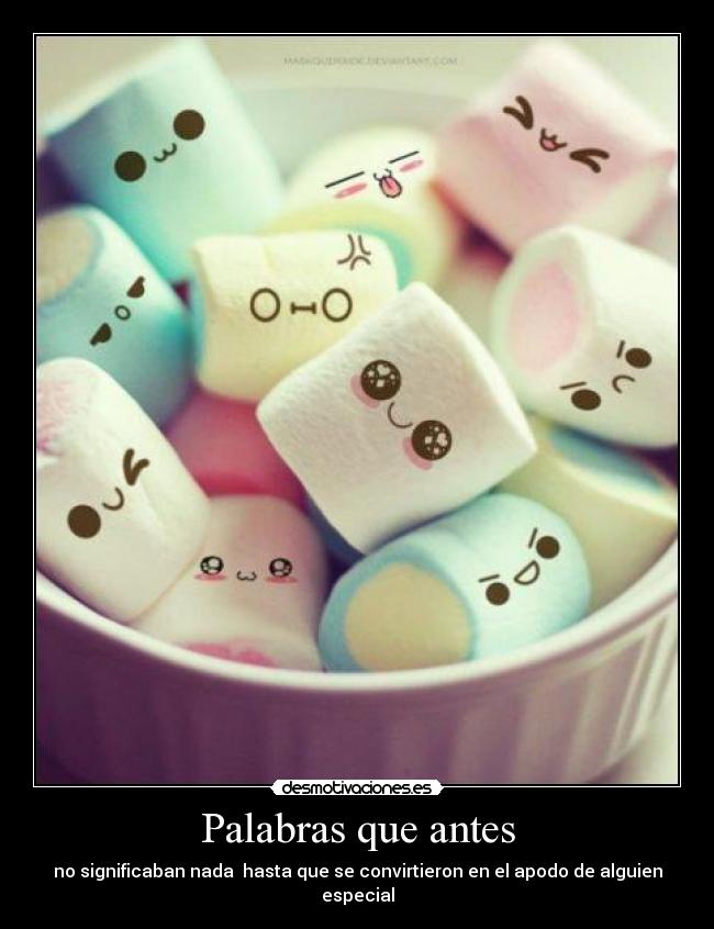 Palabras que antes -