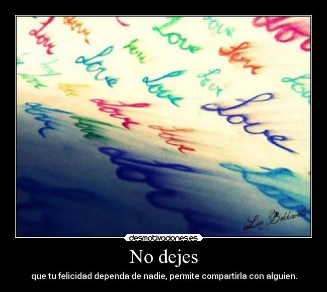 No dejes -