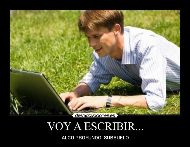 VOY A ESCRIBIR... -