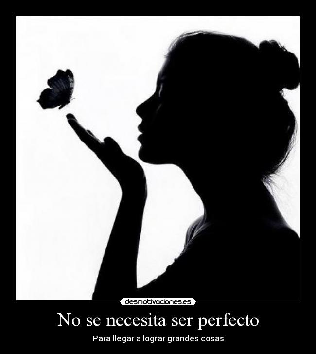 No se necesita ser perfecto - Para llegar a lograr grandes cosas