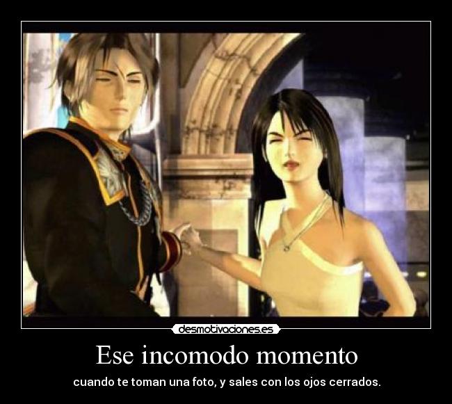 carteles anime video game final fantasy viii rinoa and squall desmotivaciones