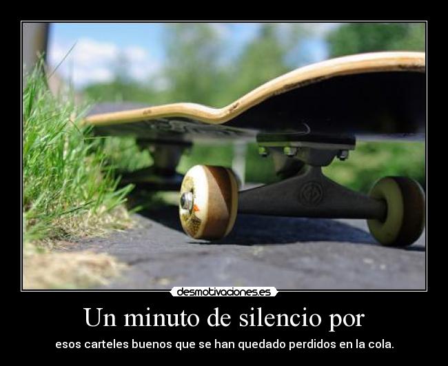 Un minuto de silencio por -