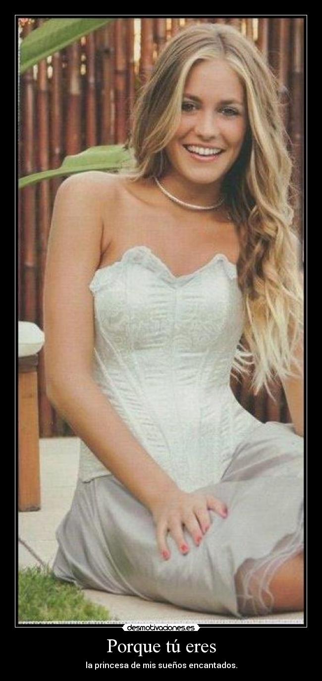 Porque tú eres - la princesa de mis sueños encantados.