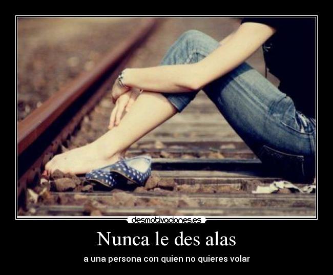 Nunca le des alas -
