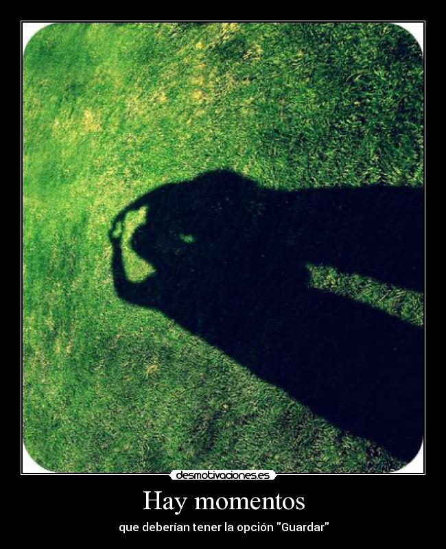 Hay momentos - que deberían tener la opción Guardar