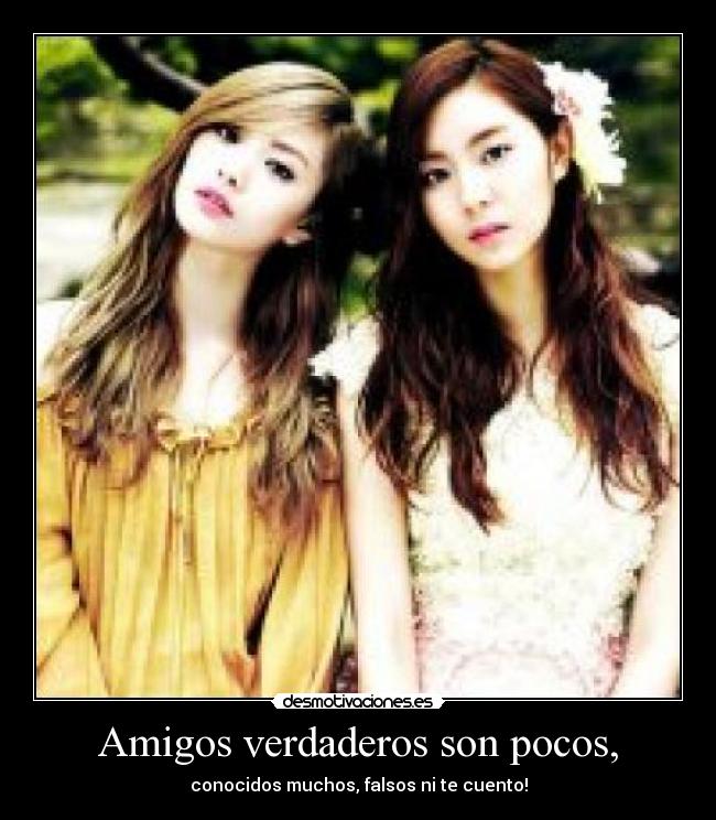 Amigos verdaderos son pocos, - conocidos muchos, falsos ni te cuento!