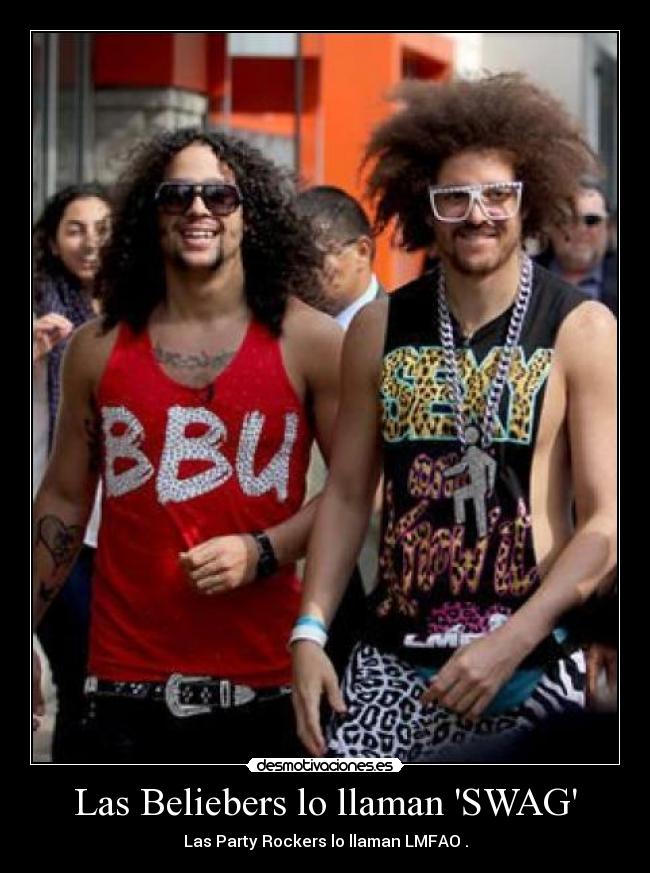 carteles swag lmfao redfoo skyblu desmotivaciones