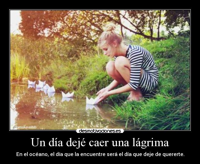 Un día dejé caer una lágrima -