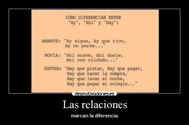 Las relaciones -