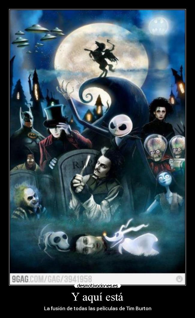 Y aquí está - La fusión de todas las películas de Tim Burton