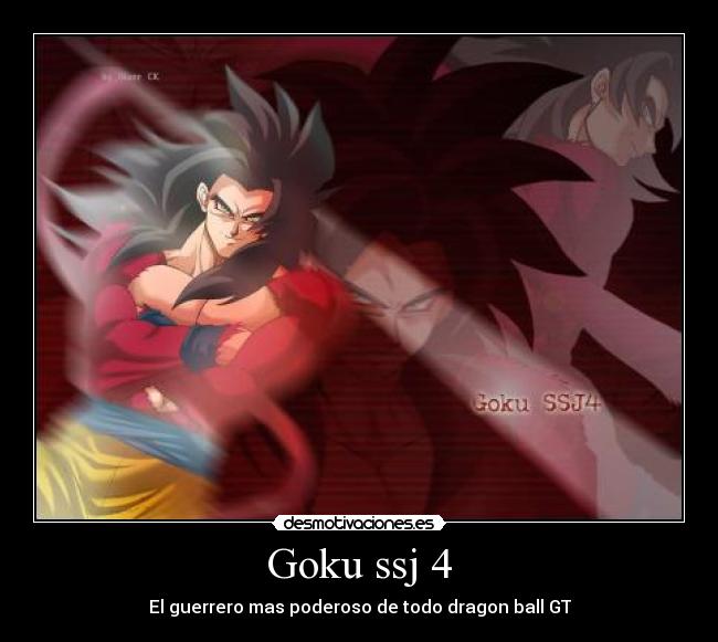 Goku ssj 4 - El guerrero mas poderoso de todo dragon ball GT