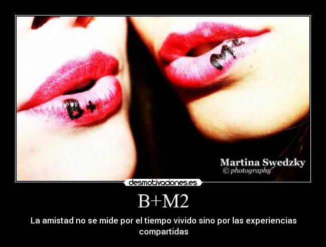 B+M2 - La amistad no se mide por el tiempo vivido sino por las experiencias compartidas