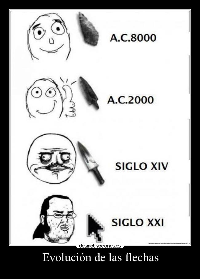 Evolución de las flechas -