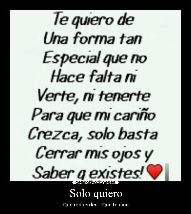Solo quiero -