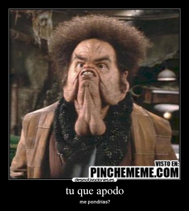 tu que apodo - me pondrías?